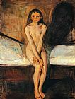 Edvard Munch Puberty 1894 painting